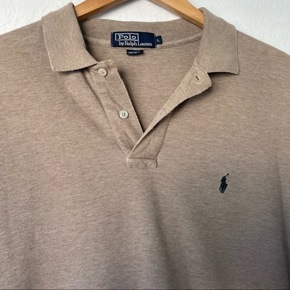 Polo Ralph Lauren Brown‎ Men’s Polo Classic Fit Shirt Button Down Size Large